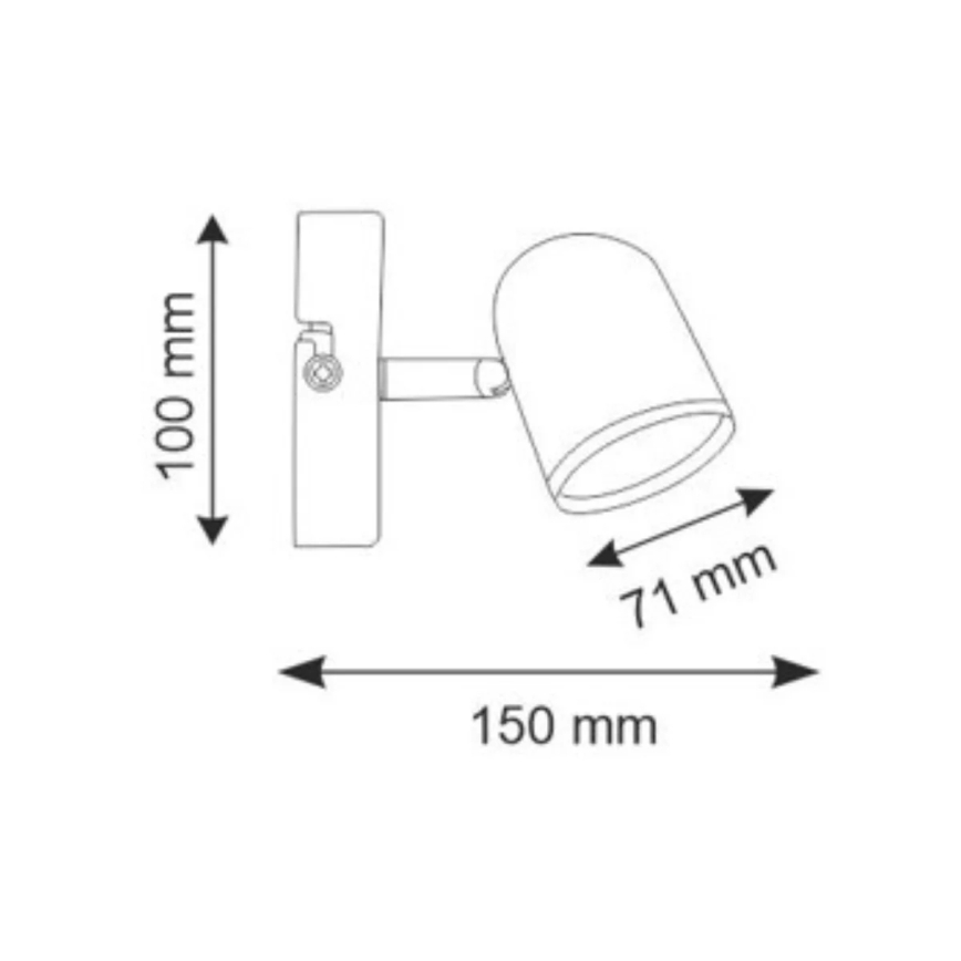 LED vägg spotlight  RAWI LED/4,2W/230V vit 