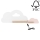 LED Väggbelysning Barnrum med Hylla CLOUD LED/5W/230V Vit/PINK