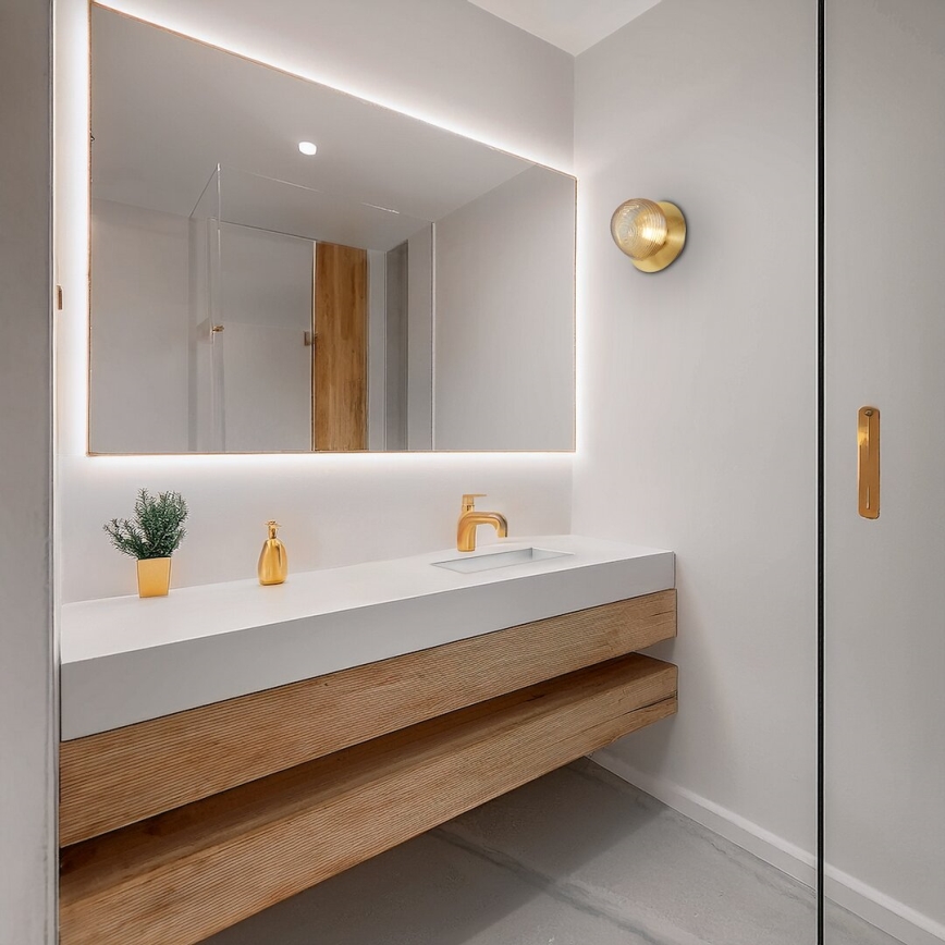 LED väggbelysning BOLLA LED/3W/230V guld