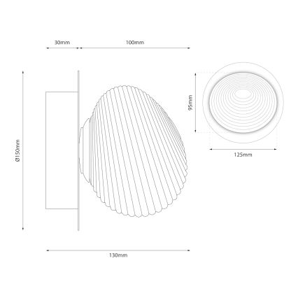 LED väggbelysning BOLLA LED/3W/230V skinande krom