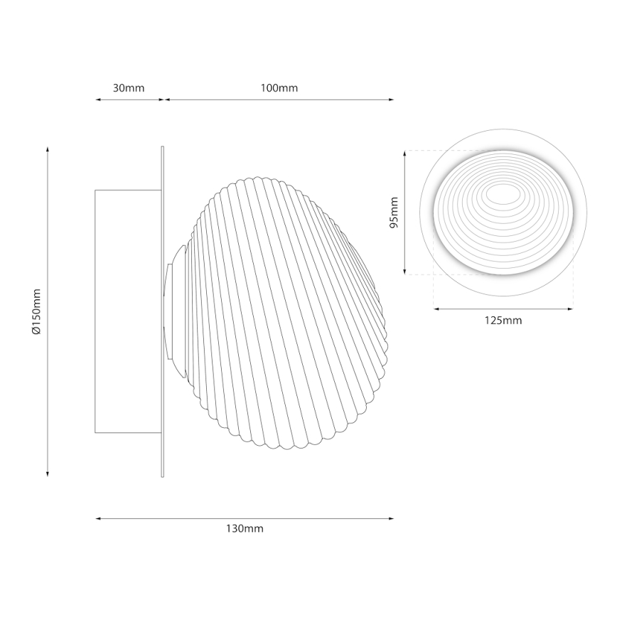 LED väggbelysning BOLLA LED/3W/230V skinande krom