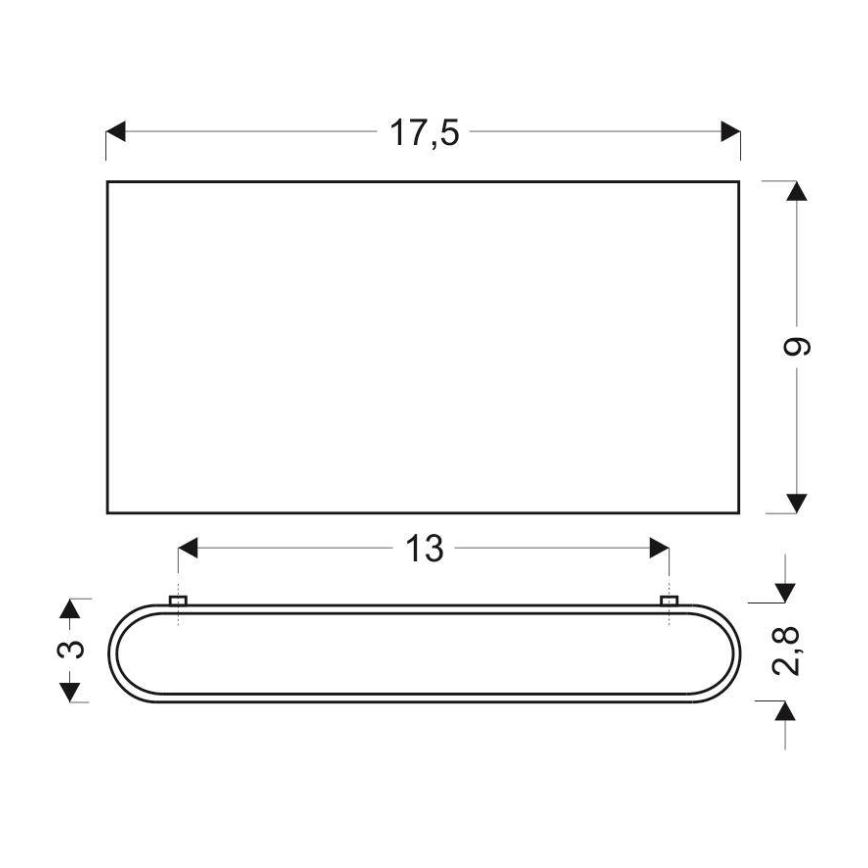 LED Väggbelysning CARLI 2xLED/10W/230V