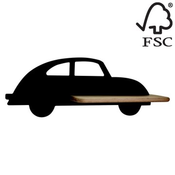LED-väggbelysning för barn med en shelf CAR LED/5W/230V svart/trä - FSC certifierade