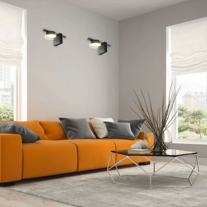 LED väggbelysning JOY 1xGX53/6W/230V svart
