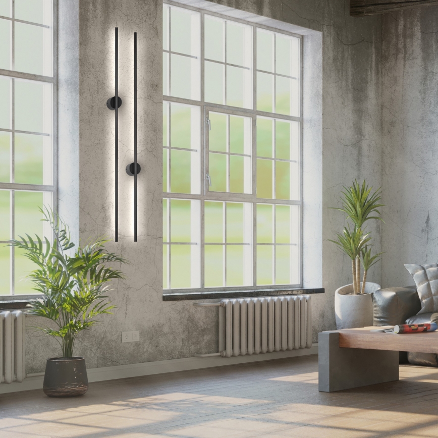 LED väggbelysning LANA LED/12W/230V 4000K svart