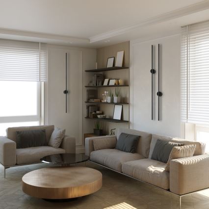 LED väggbelysning LANA LED/12W/230V 4000K svart