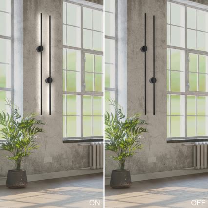 LED väggbelysning LANA LED/12W/230V 4000K svart