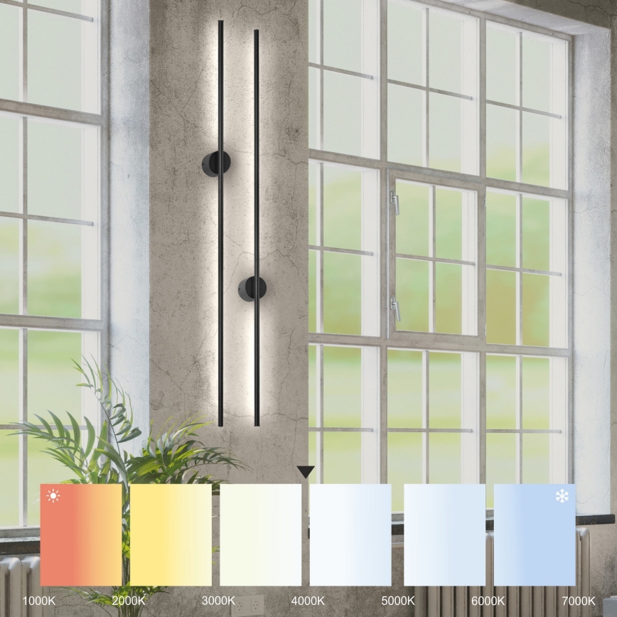 LED väggbelysning LANA LED/12W/230V 4000K svart