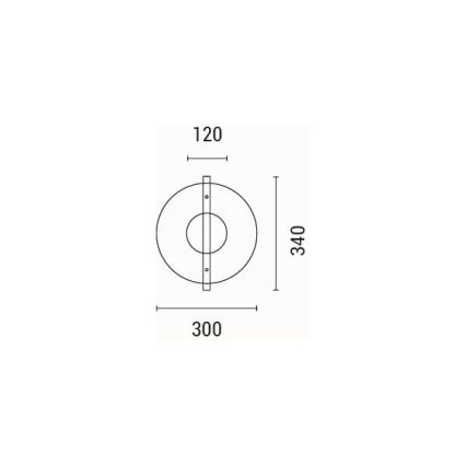 LED väggbelysning LED/10W/230V 3000K
