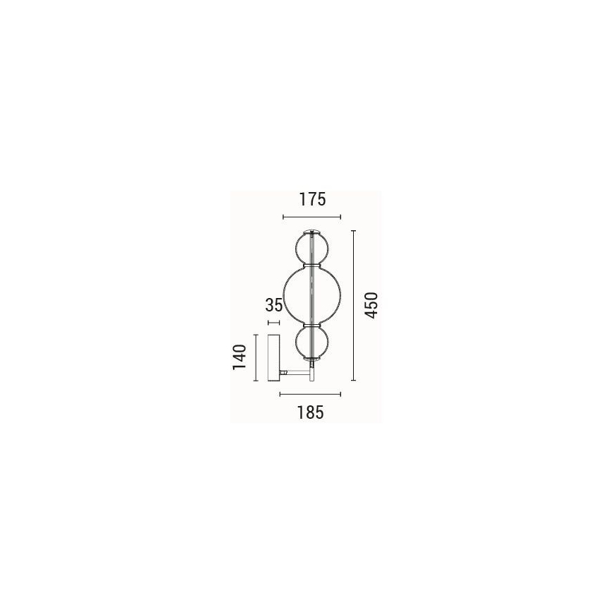 LED väggbelysning LED/12,6W/230V 3000K