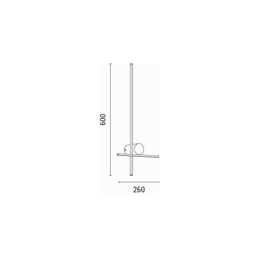LED väggbelysning LED/12W/230V 3000K