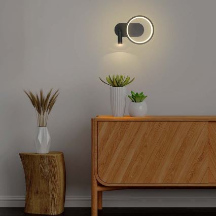 LED väggbelysning LED/14W/230V 3000K svart