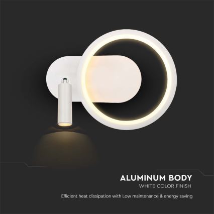 LED väggbelysning LED/14W/230V 3000K vit