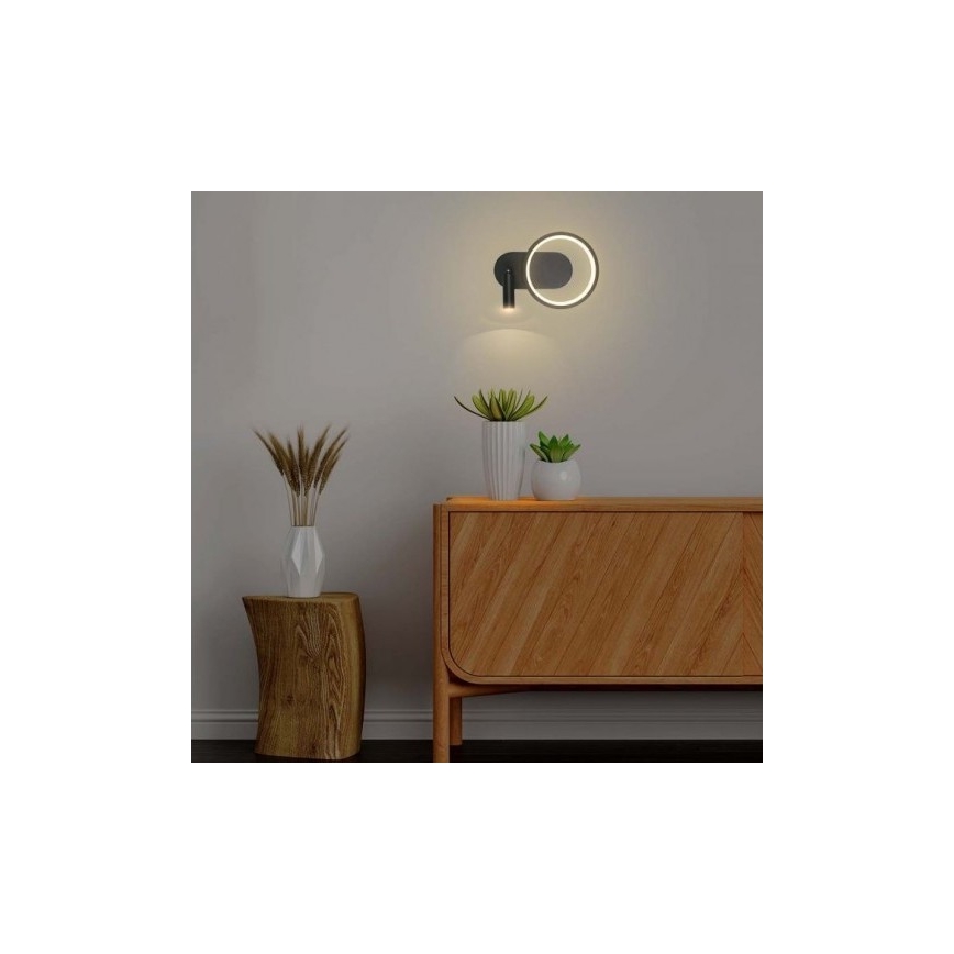 LED väggbelysning LED/14W/230V 4000K svart