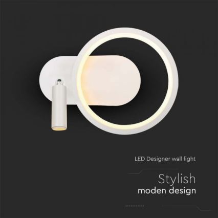 LED väggbelysning LED/14W/230V 4000K vit