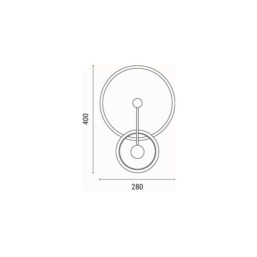 LED väggbelysning LED/15W/230V 3000K