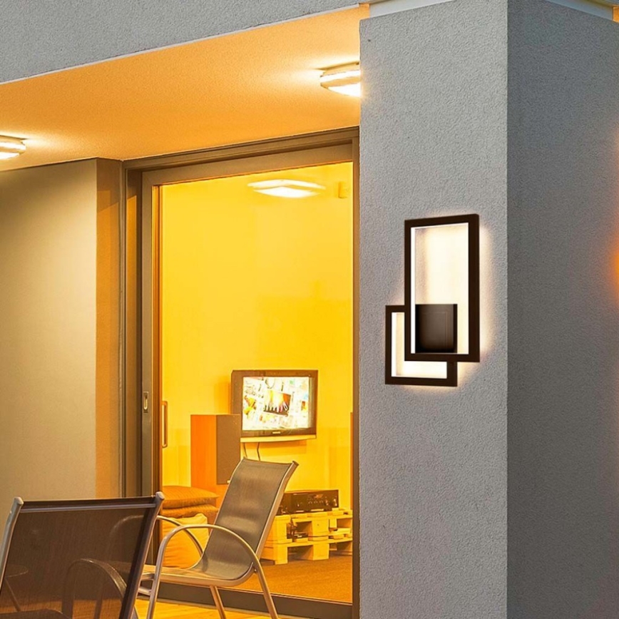 LED väggbelysning LED/20W/230V 3000K brun