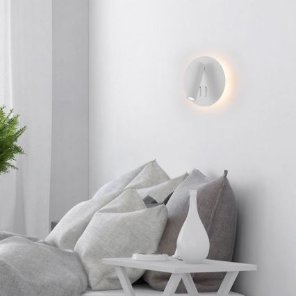 LED väggbelysning LED/3W/230V + LED/6W/230V 3000K vit