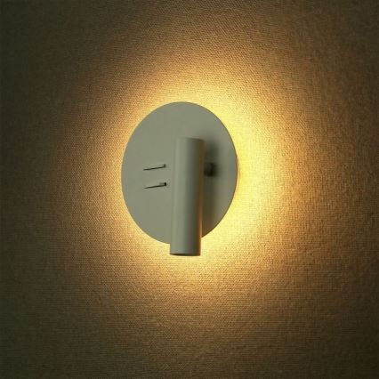 LED väggbelysning LED/3W/230V + LED/6W/230V 3000K vit