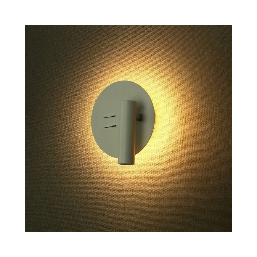 LED väggbelysning LED/3W/230V + LED/6W/230V 3000K vit