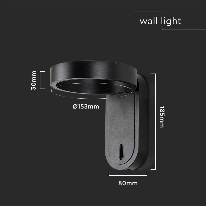 LED väggbelysning LED/5W/230V 3000K/4000K svart