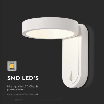 LED väggbelysning LED/5W/230V 3000K/4000K vit