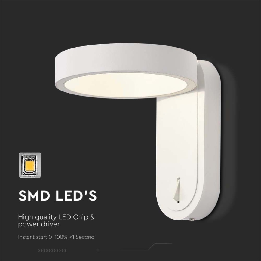 LED väggbelysning LED/5W/230V 3000K/4000K vit