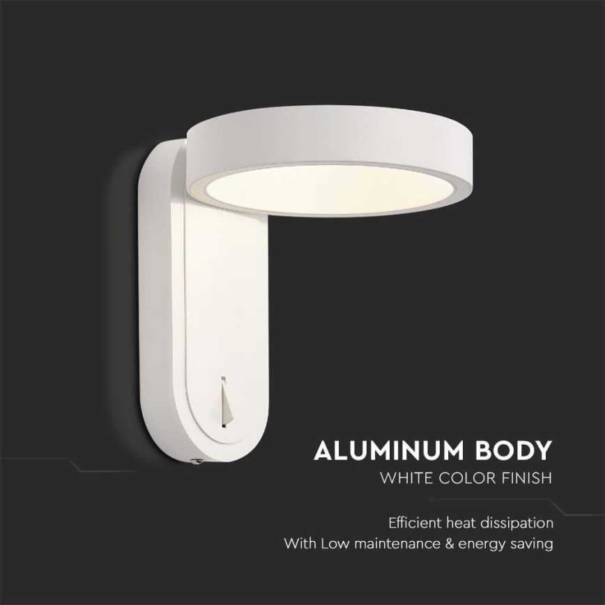 LED väggbelysning LED/5W/230V 3000K/4000K vit