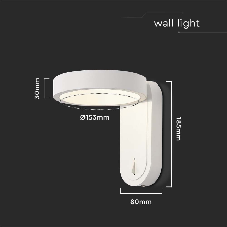 LED väggbelysning LED/5W/230V 3000K/4000K vit