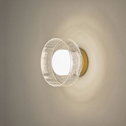 LED väggbelysning LED/8W/230V 3000K guld/genomskinlig
