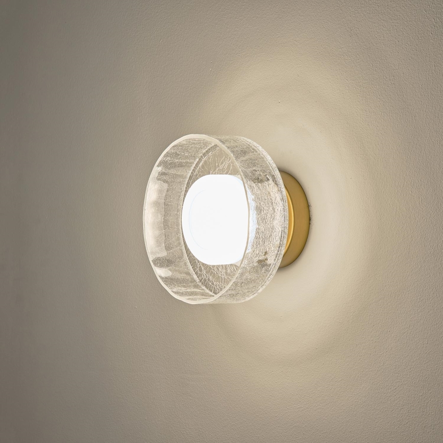 LED väggbelysning LED/8W/230V 3000K guld/genomskinlig