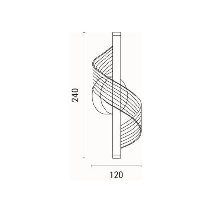 LED väggbelysning LED/8W/230V 3000K guld