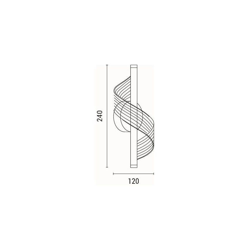 LED väggbelysning LED/8W/230V 3000K guld