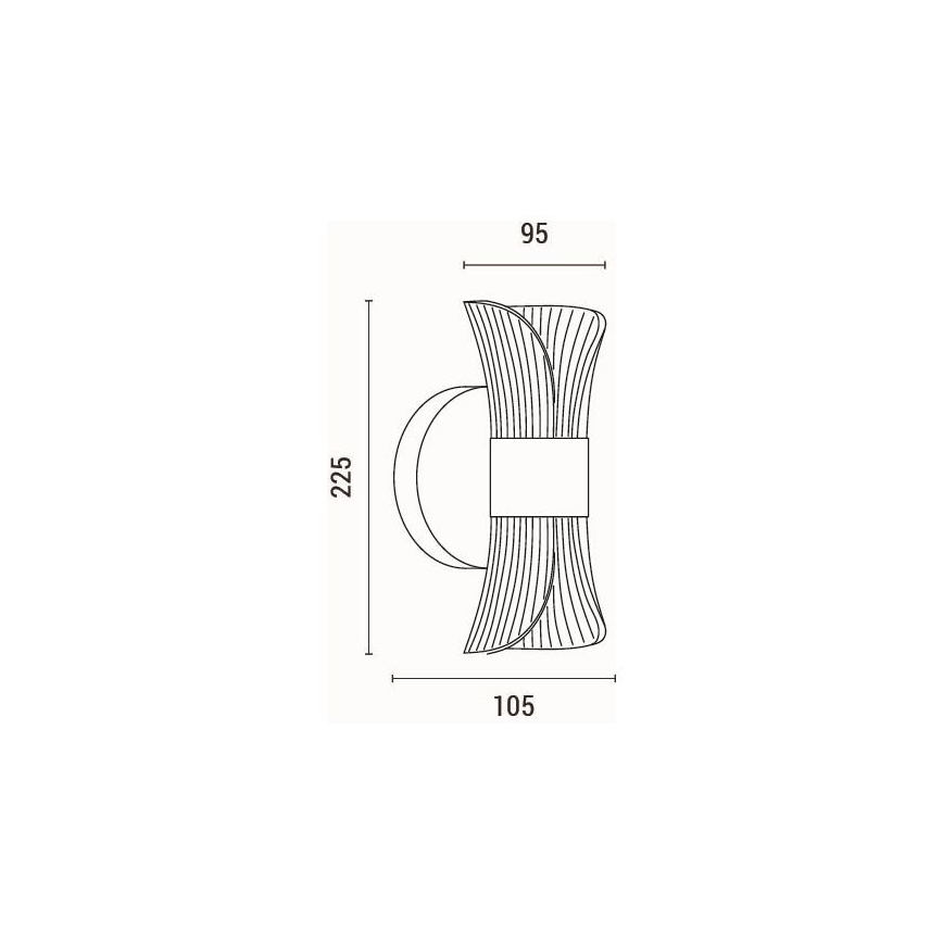 LED väggbelysning LED/8W/230V 3000K