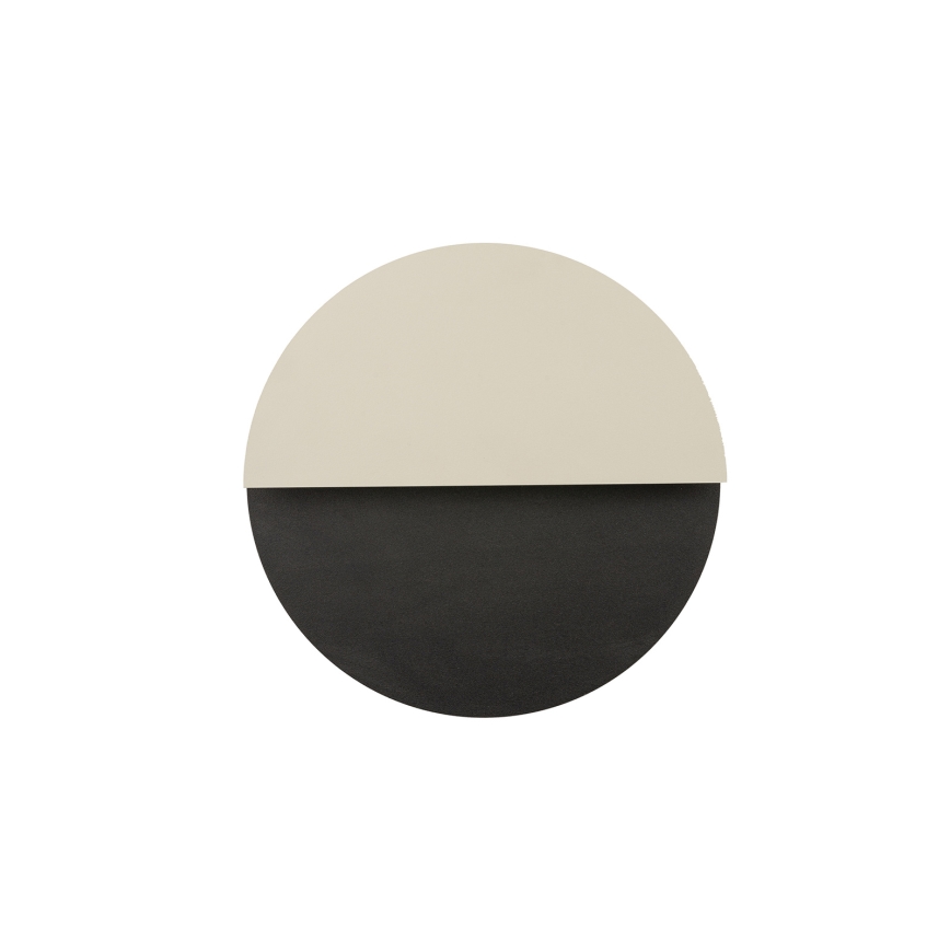 LED väggbelysning LUNA LED/7W/230V diameter 26 cm svart/beige