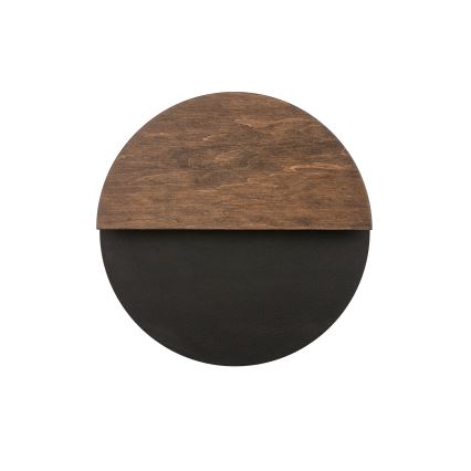 LED väggbelysning LUNA LED/7W/230V diameter 26 cm svart/brun