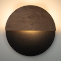LED väggbelysning LUNA LED/7W/230V diameter 36 cm svart/brun