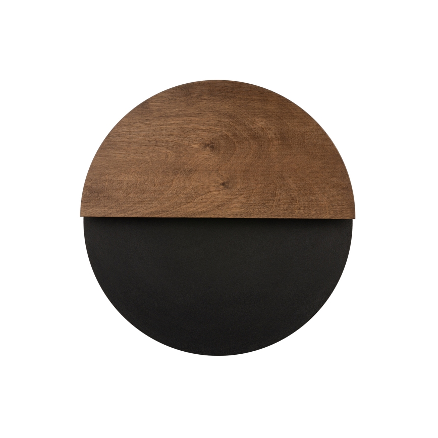 LED väggbelysning LUNA LED/7W/230V diameter 36 cm svart/brun