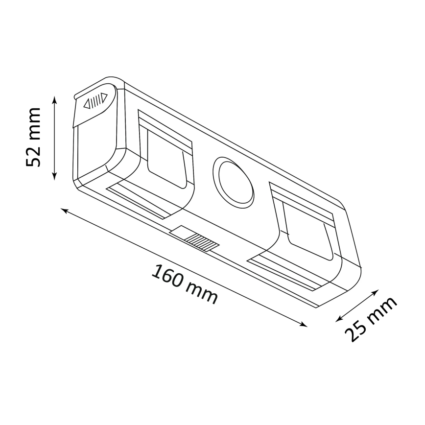 LED Väggbelysning med sensor LED/3xAAA/4,5V