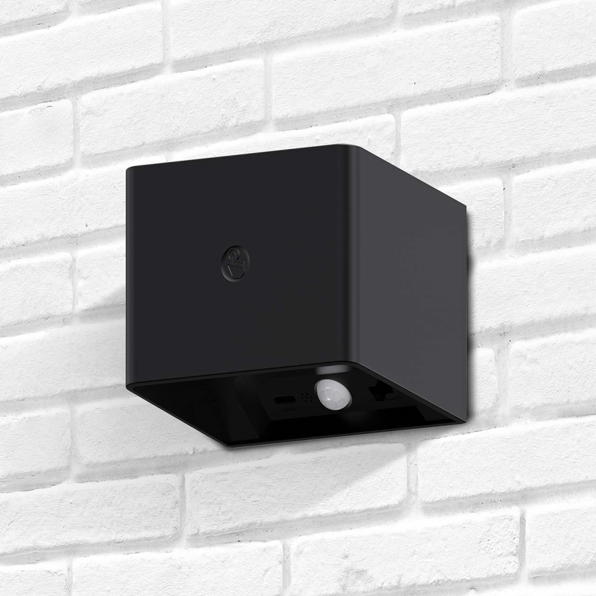 LED Ljusreglerad vägg beröring belysning med sensor MIRI LED/2,5W/3,7V 3000/4000/6400K 4000 mAh svart