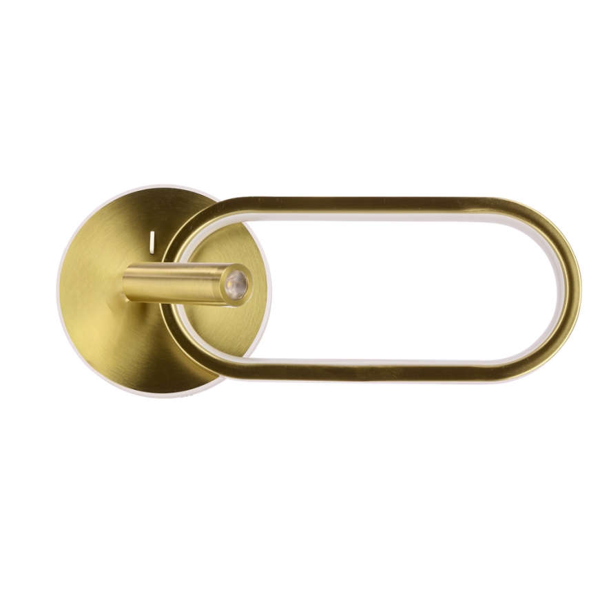 LED väggbelysning MONET LED/13W/230V + LED/2W 3000/4000/6000K guld