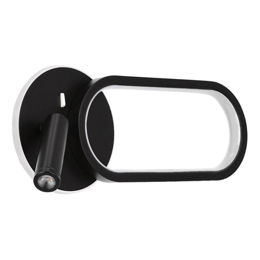 LED väggbelysning MONET LED/13W/230V + LED/2W 3000/4000/6000K svart
