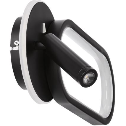 LED väggbelysning MONET LED/13W/230V + LED/2W 3000/4000/6000K svart