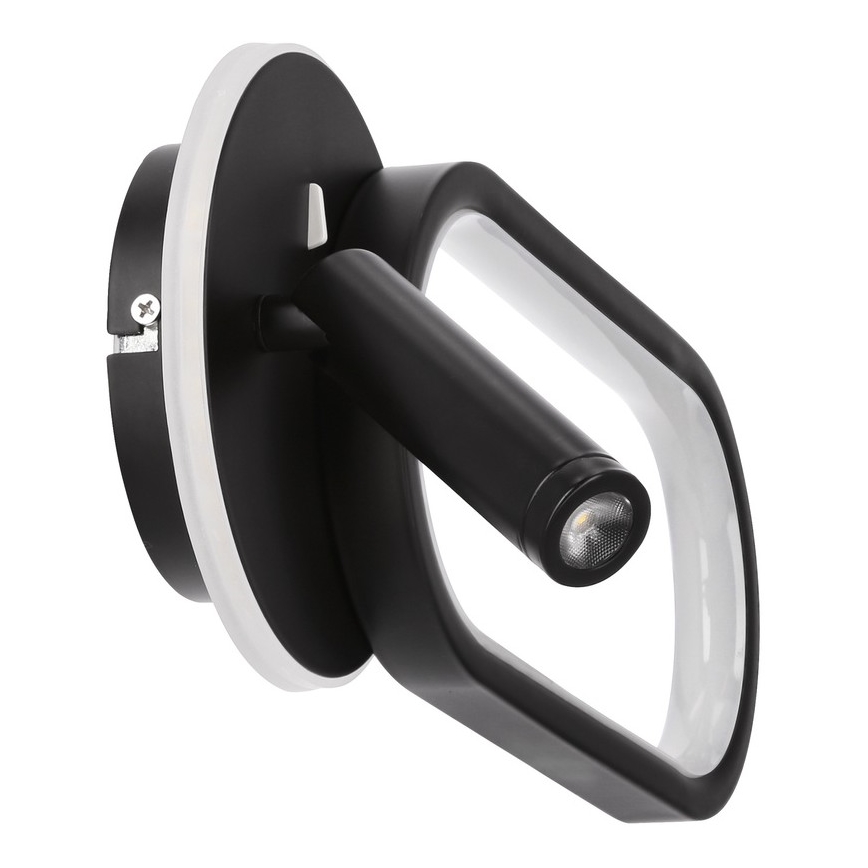 LED väggbelysning MONET LED/13W/230V + LED/2W 3000/4000/6000K svart