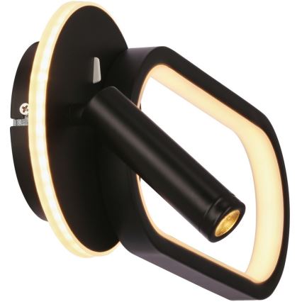 LED väggbelysning MONET LED/13W/230V + LED/2W 3000/4000/6000K svart
