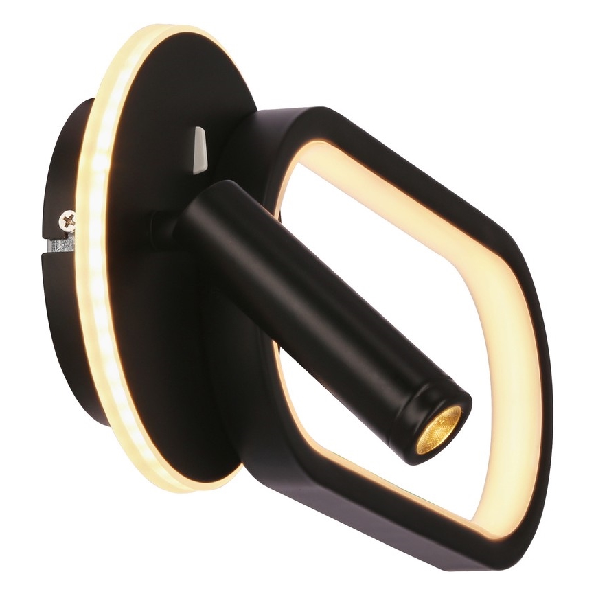 LED väggbelysning MONET LED/13W/230V + LED/2W 3000/4000/6000K svart