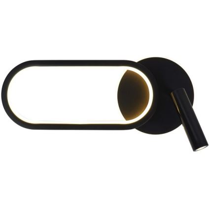 LED väggbelysning MONET LED/13W/230V + LED/2W 3000/4000/6000K svart