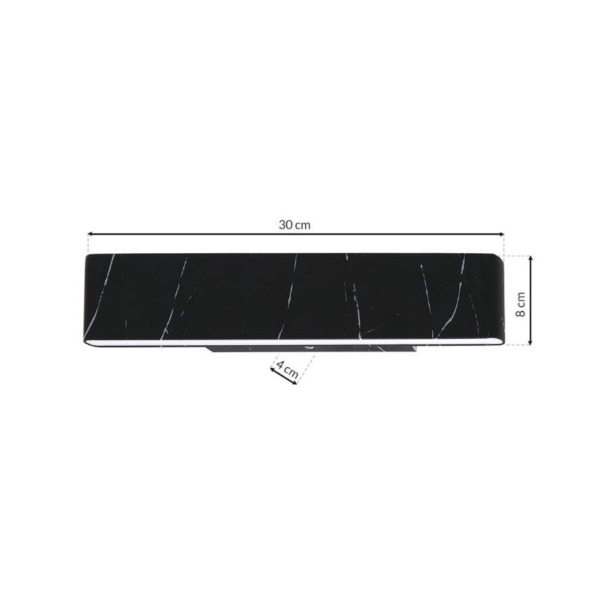 LED Väggbelysning PIERCE LED/12W/230V 30 cm svart