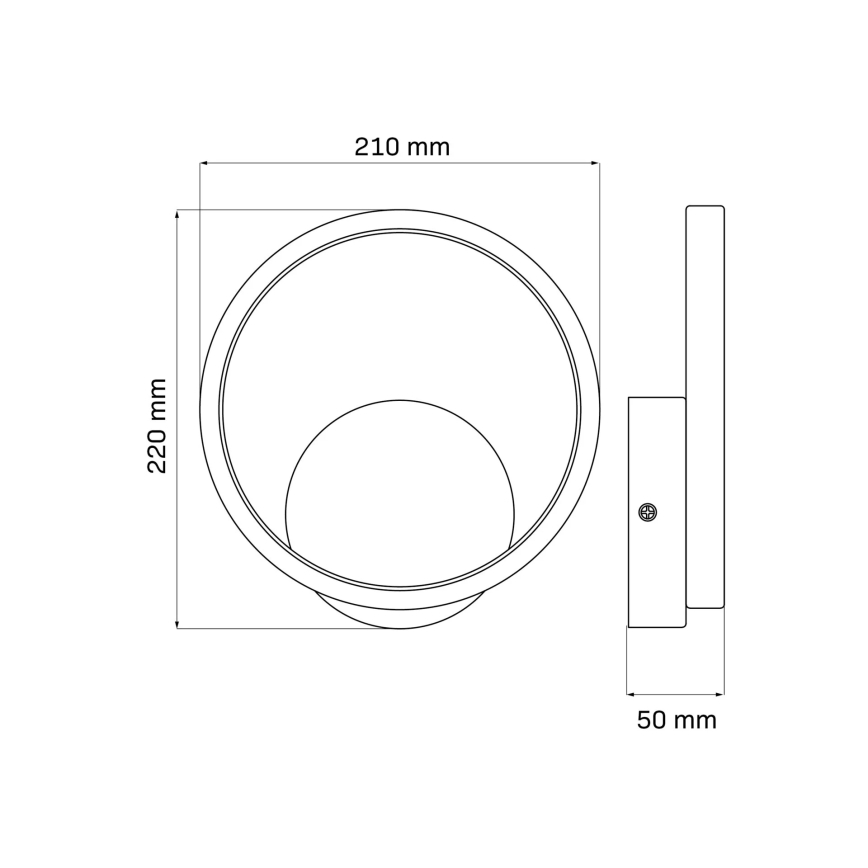 LED väggbelysning ROMAN LED/11,5W/230V 4000K svart