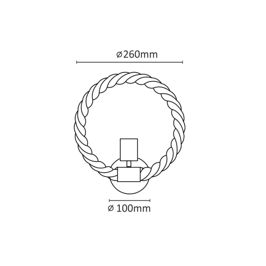 LED väggbelysning ROPE ARTHUR 1xE27/10W/230V